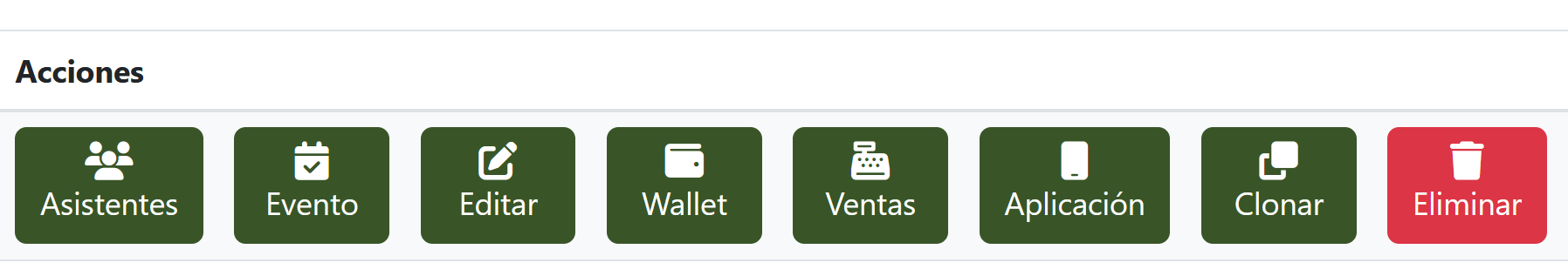 Botones web de venta de entradas
